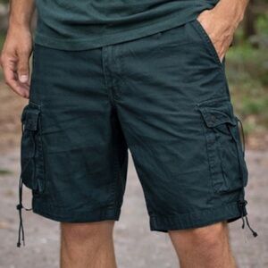 Men's‎ Black Cargo Shorts Size 36 Casual with Utility Pockets